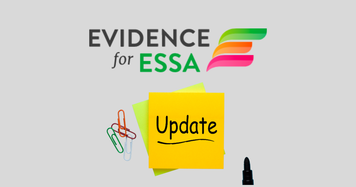 Evidence for ESSA updated their protocols, what changed?