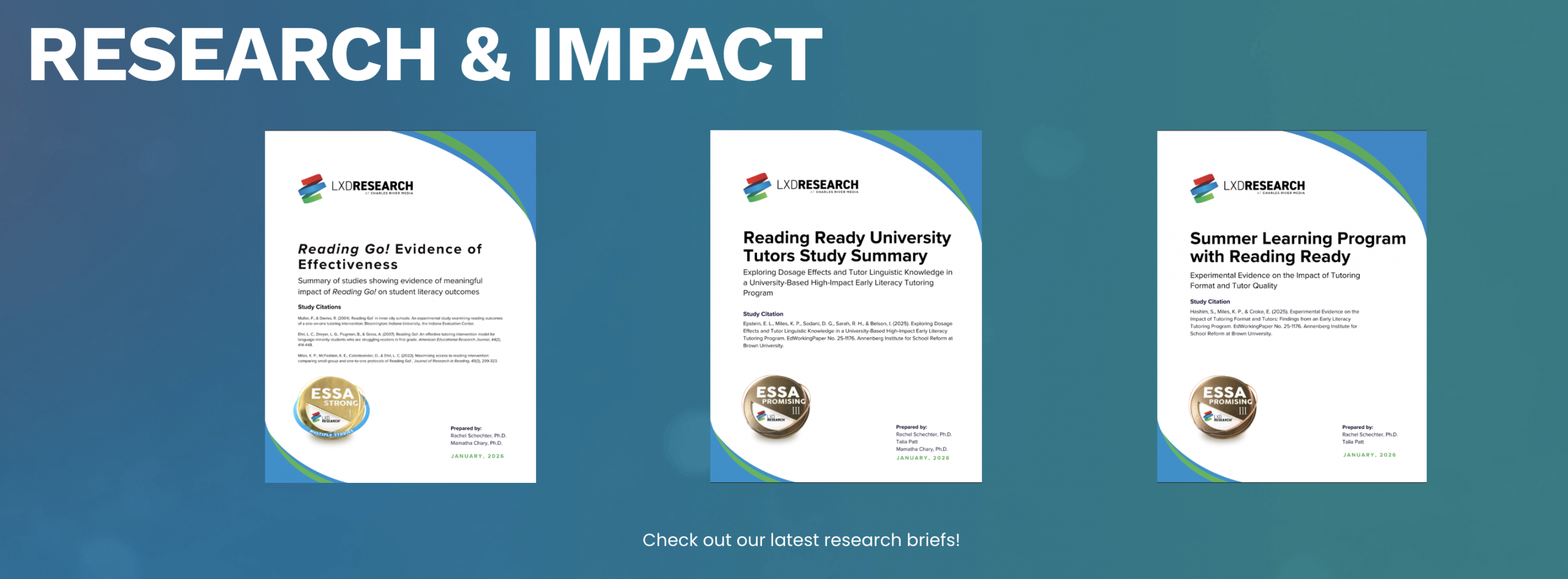 The Reading Intitute gets a research refresh